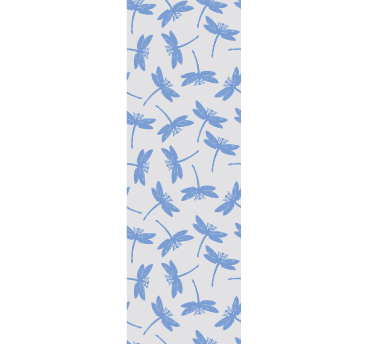 Blue Dragonfly Pattern animal wallpaper - TenStickers