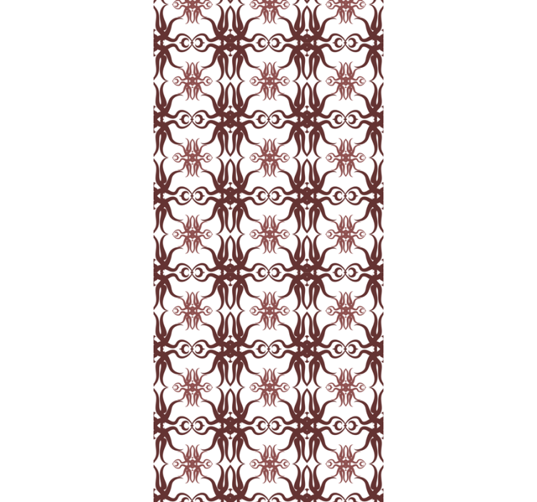 Elegant Red Design ornamental wallpaper - TenStickers