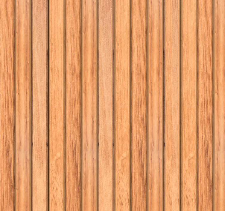 Wood style vertical teak wood slats wallpaper - TenStickers