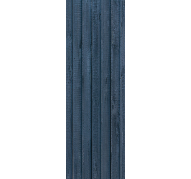 Textured blue panels wood feature wallpaper - TenStickers