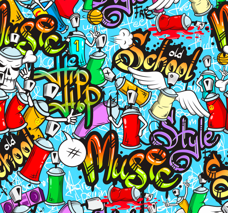 Urban Graffiti Hip-Hop Culture art deco wallpaper - TenStickers