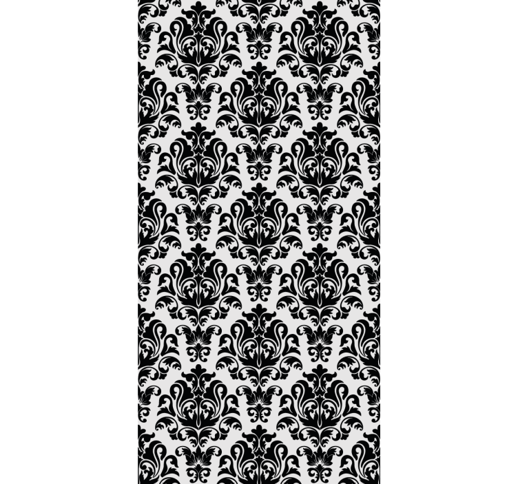 Elegant Monochrome Pattern baroque wallpaper - TenStickers