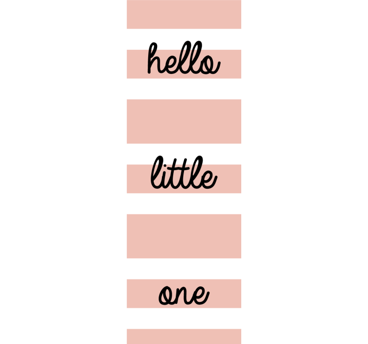 Hello on beige stripes text wallpaper - TenStickers