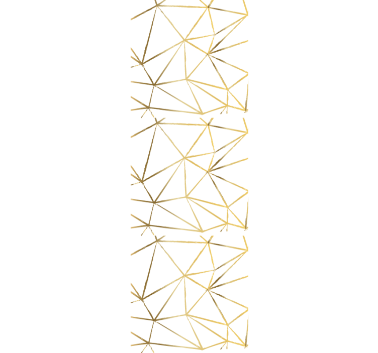 Geometric golden lines entrance wallpaper - TenStickers
