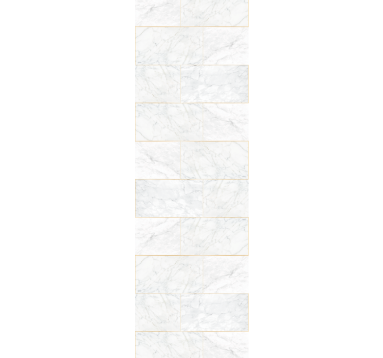 Elegant white tiles wallpaper marble - TenStickers