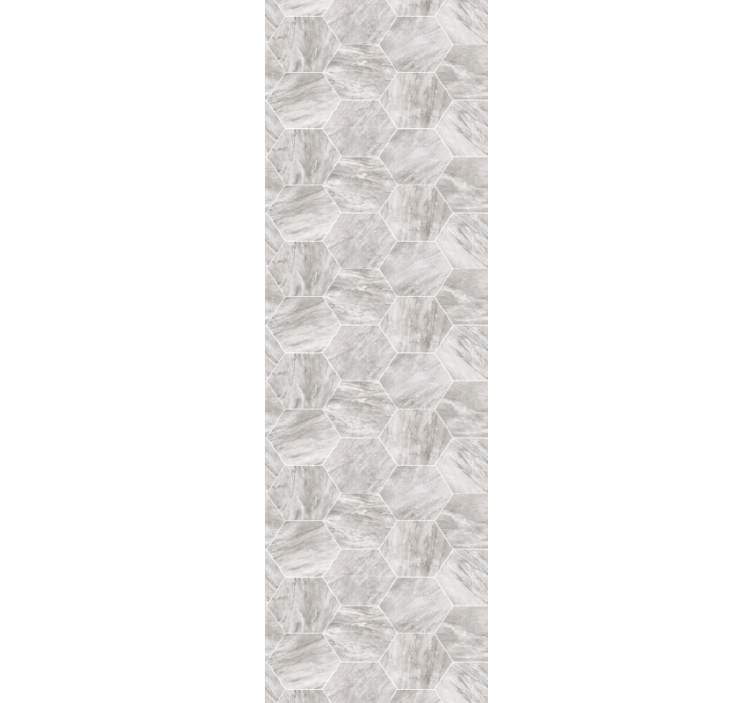 Hexagonal Tile Pattern wallpaper marble - TenStickers