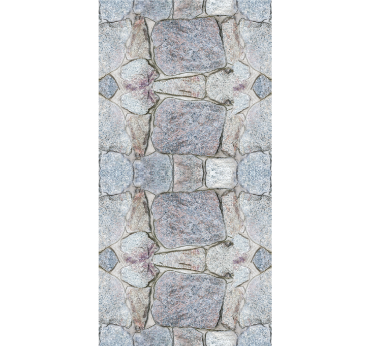 Living room wallpaper realistic rustic stone design - TenStickers