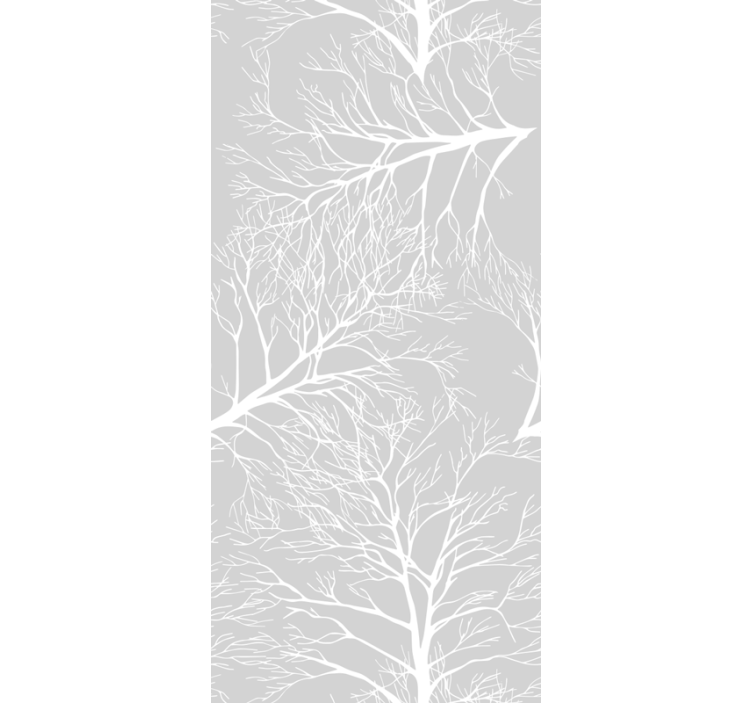 Grey branch pattern tree wallpaper - TenStickers
