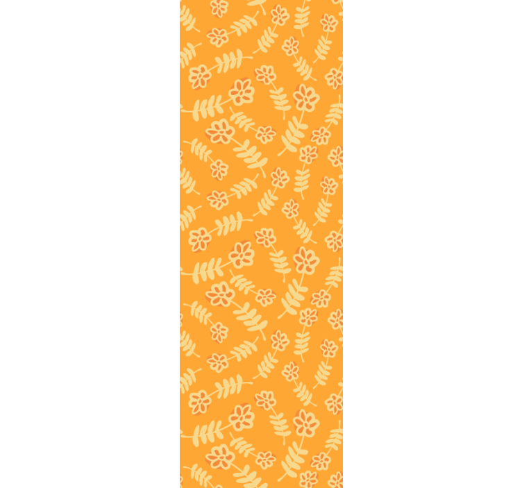 Yellow vibrant sprigs wallpaper flowery - TenStickers