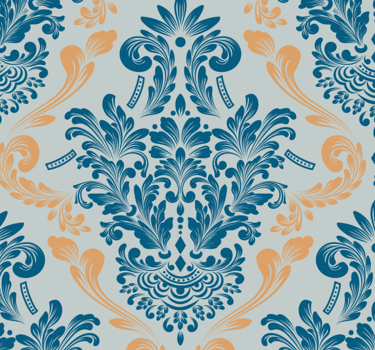 Elegant flourish design baroque wallpaper - TenStickers