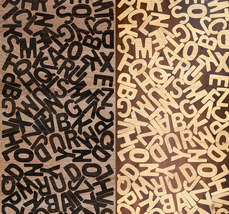 Alphabet Typography Pattern text wallpaper - TenStickers