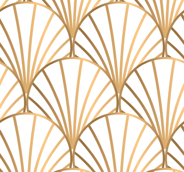 art deco white and gold Wedding wallpaper - TenStickers
