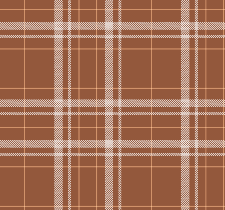 Scottish squares terracotta wallpaper - TenStickers
