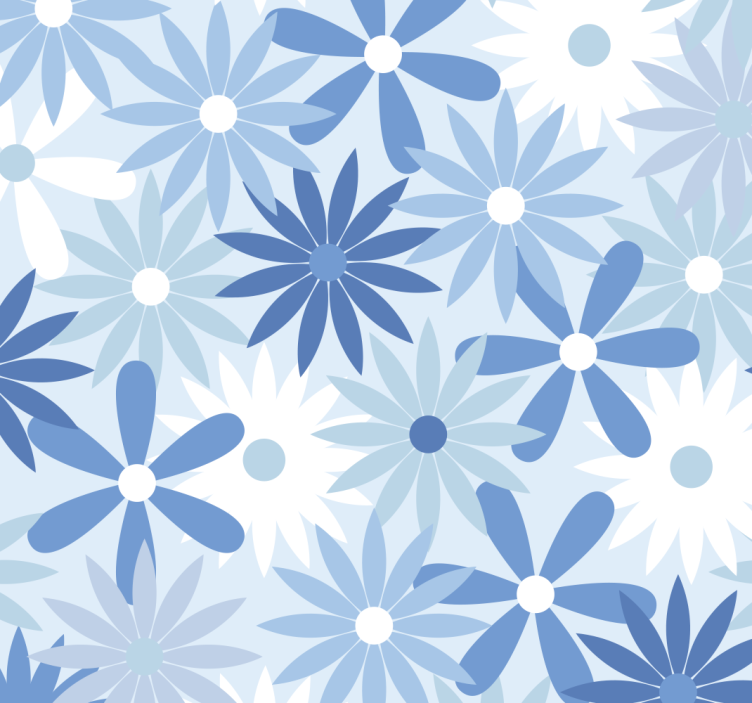Floral Geometric Fusion wallpaper flowery - TenStickers