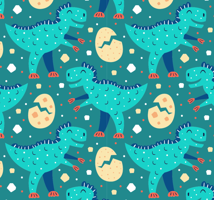 Dinosaur Motif dino wallpaper - TenStickers
