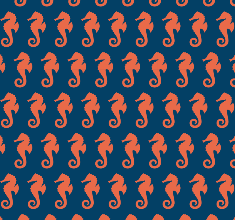 Seahorse Motif animal wallpaper - TenStickers