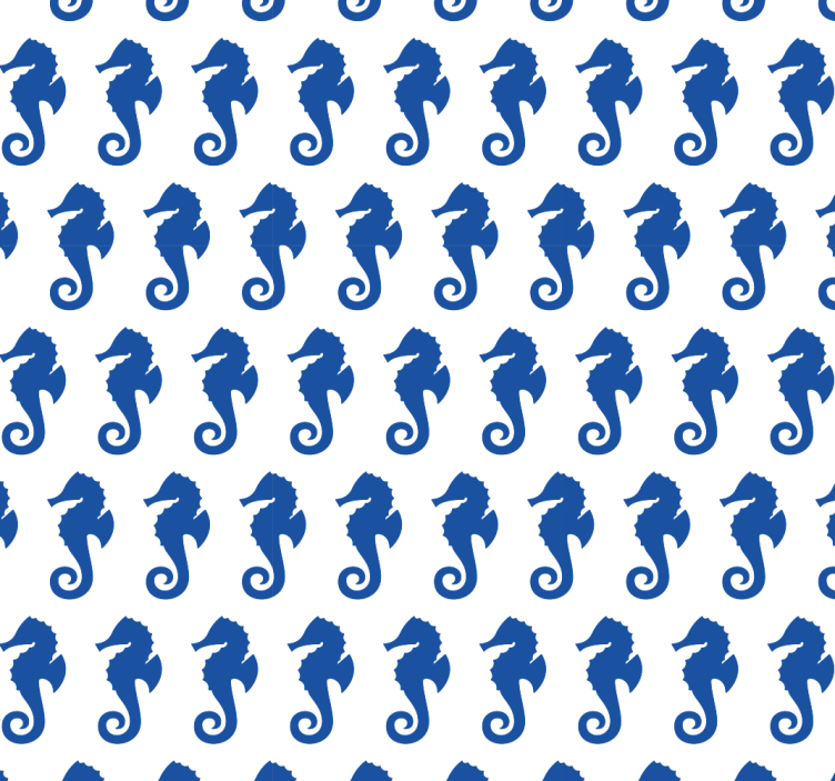 Seahorse Pattern cute animal wallpaper - TenStickers