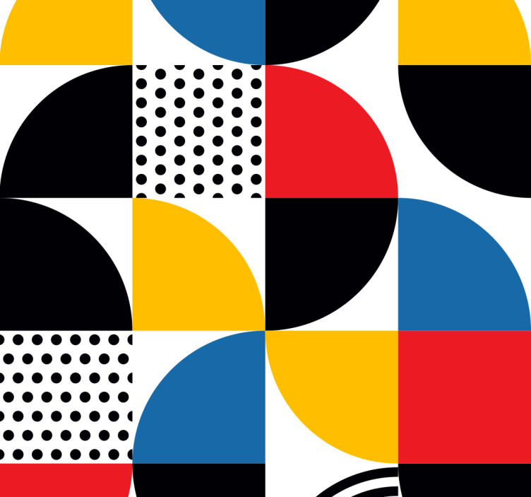 Wallpaper geometric geometric circles fusion - TenStickers