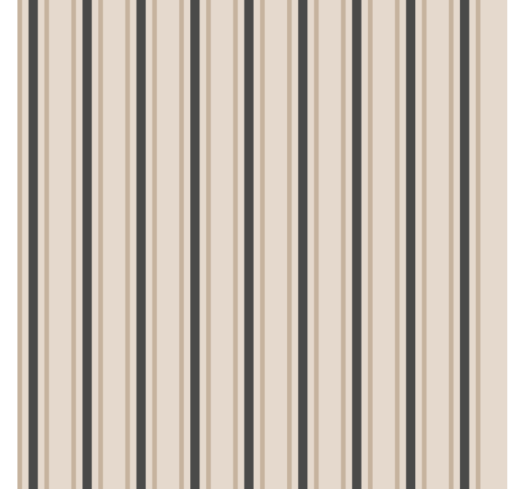 Black and beige colours vertical striped wallpaper - TenStickers