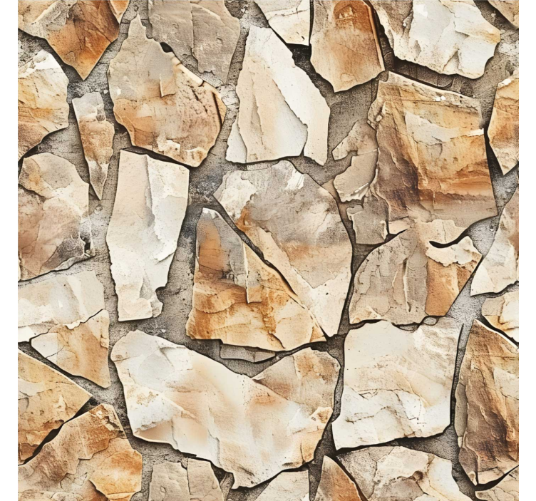 Rustic pattern stone wallpaper - TenStickers