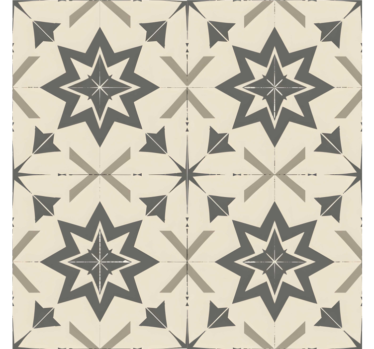Beige starry design tiles wallpaper - TenStickers