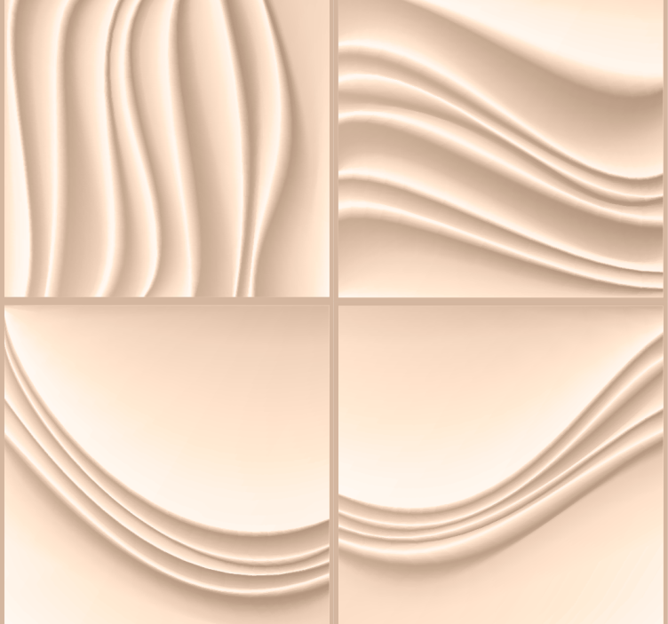Curved Texture Panels abstract wallpaper - TenStickers