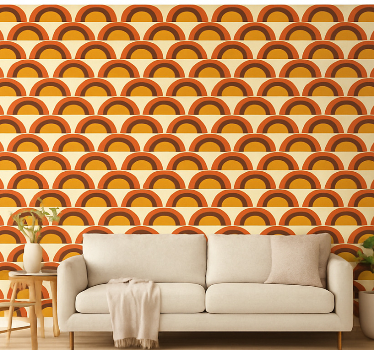 1970's sunset retro arches other vintage wallpaper - TenStickers