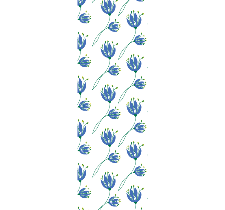 Simple blue tulips Flower Wallpaper - TenStickers