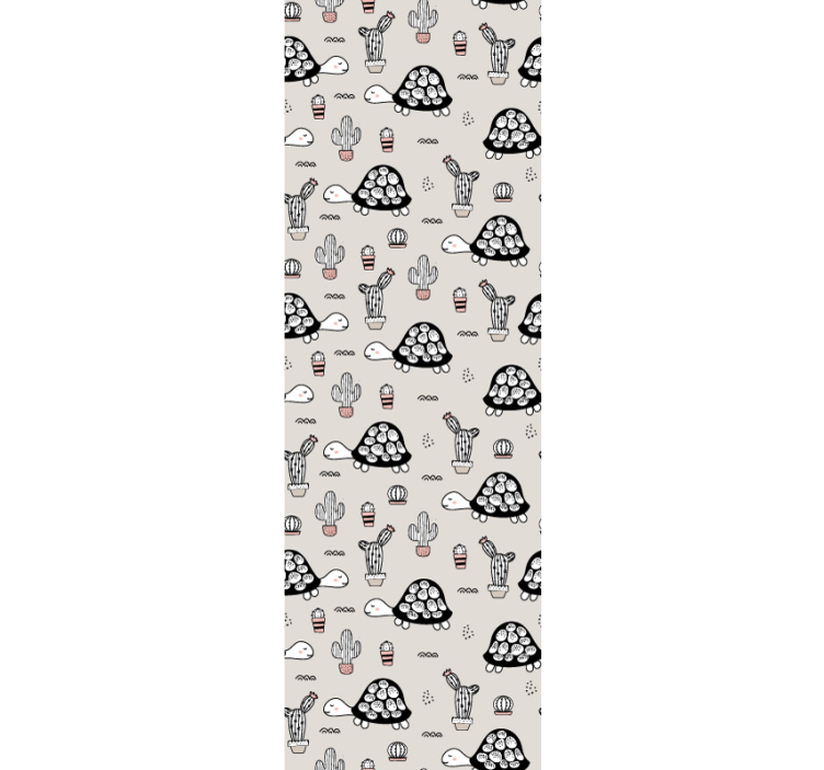 Tortoise Patterns cute animal wallpaper - TenStickers