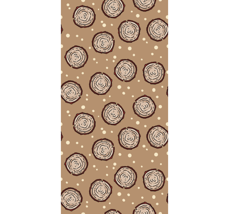 Wood Slice Pattern wallpaper patterns - TenStickers