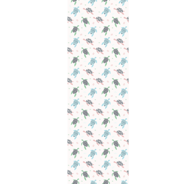Soft color turtles Childrens Wallpaper - TenStickers