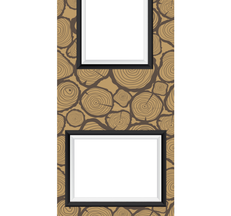 Tree Ring Pattern wallpaper patterns - TenStickers