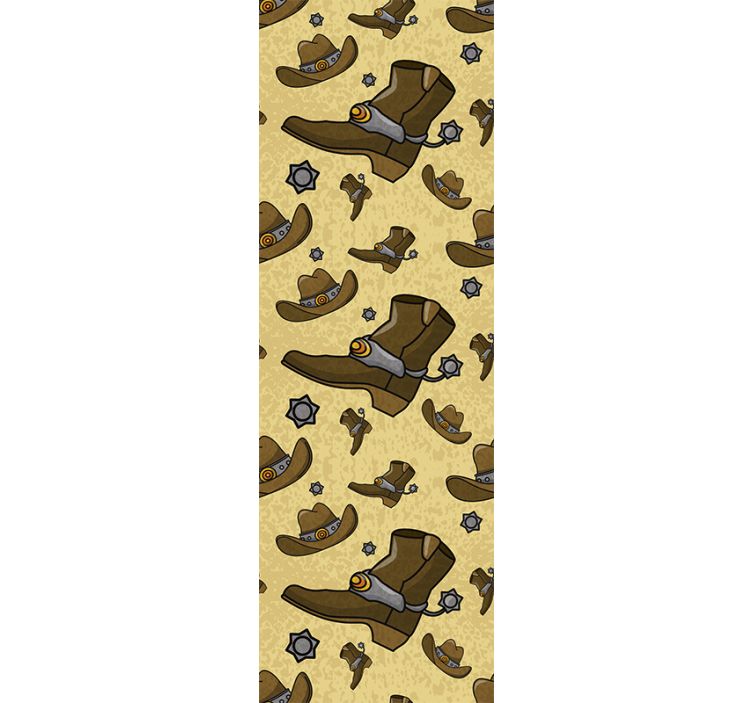 Cowboy boots pattern other vintage wallpaper - TenStickers