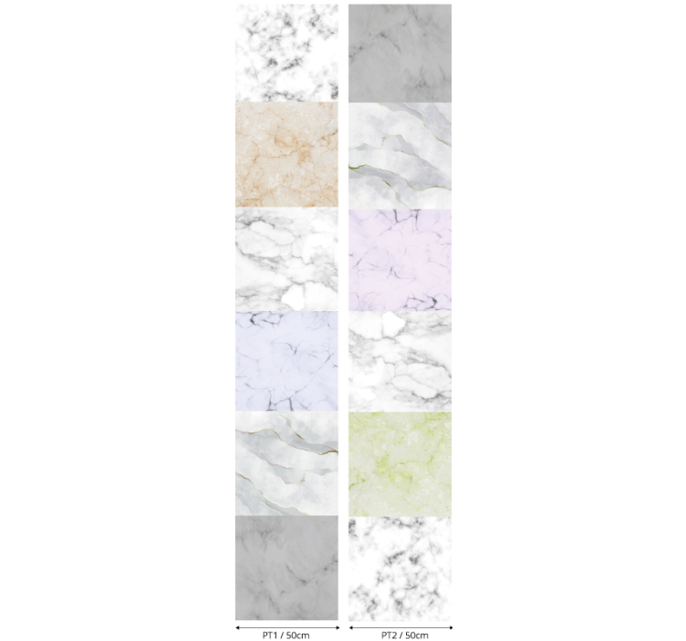 Textured mosaic wallpaper marble - TenStickers