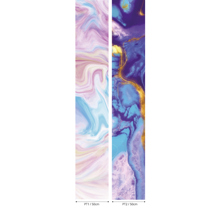 Fluid colorful swirls wallpaper marble - TenStickers