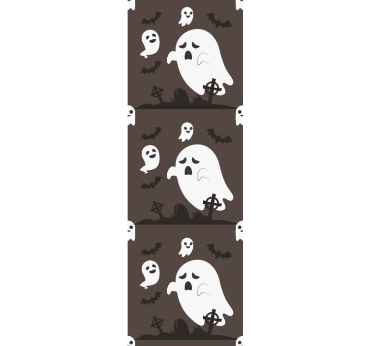 Ghostly Frights halloween wallpaper - TenStickers