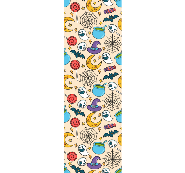 Spooky Colorful Pattern halloween wallpaper - TenStickers