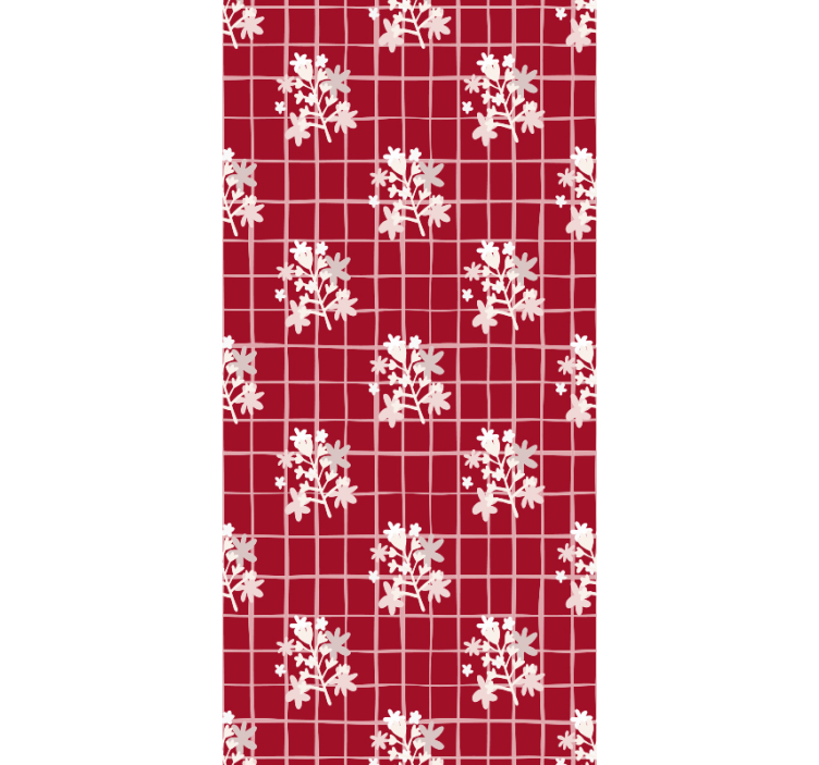 Flower Mosaic Pattern wallpaper flowery - TenStickers