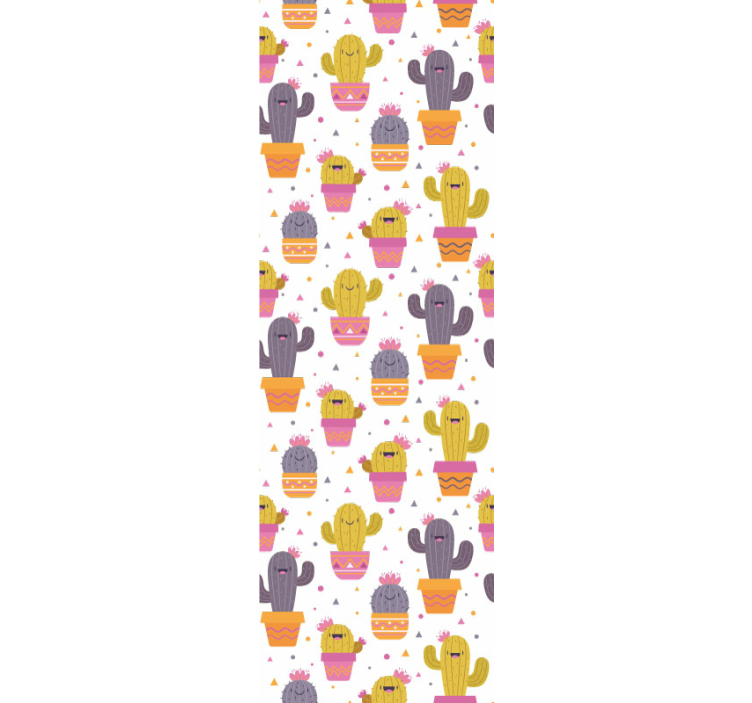 Baby happy cactus wallpaper childrens room - TenStickers