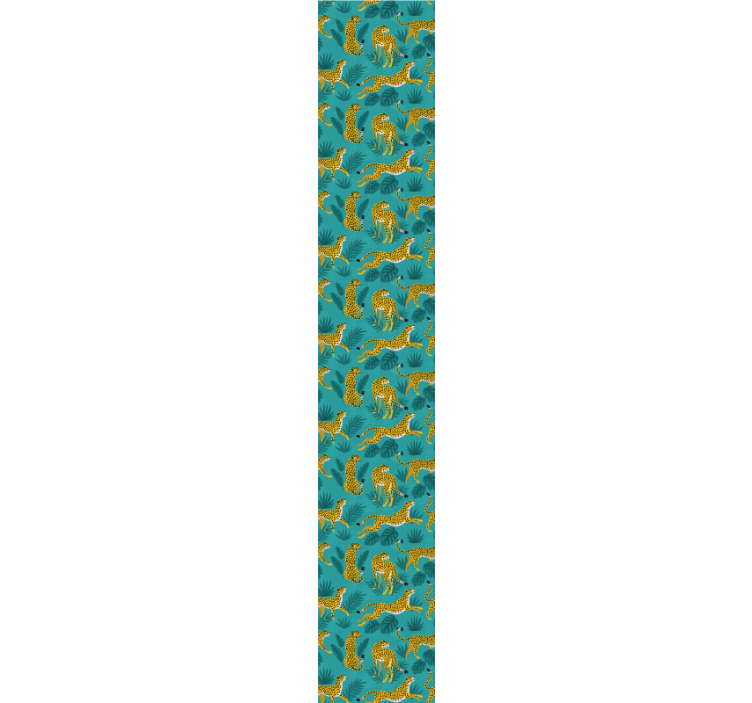 Turquoise Pattern leopards wallpaper - TenStickers