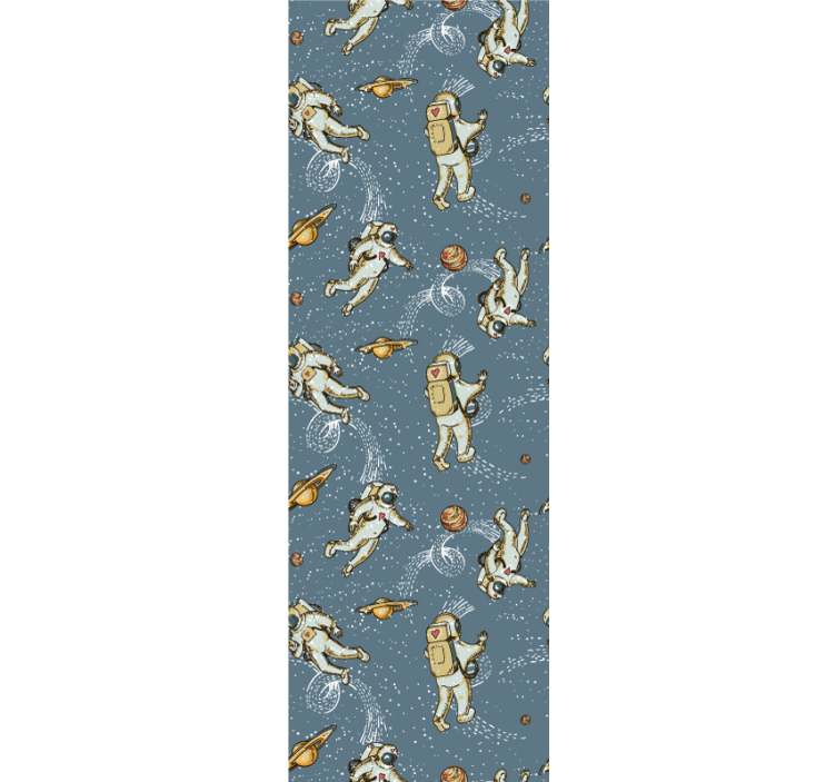Astronaut and planets wallpaper childrens room - TenStickers