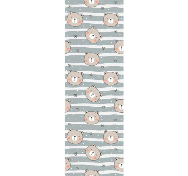 Baby bear Pattern wallpaper for the nursery - TenStickers