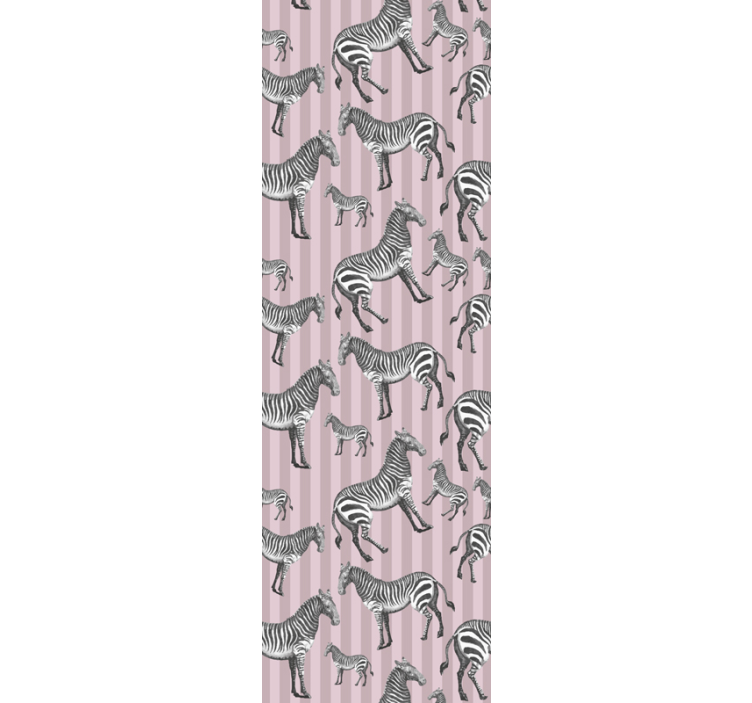 Wallpaper zebra pink animal design - TenStickers