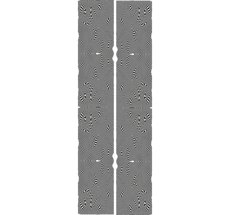 Curved motif wallpaper zebra - TenStickers