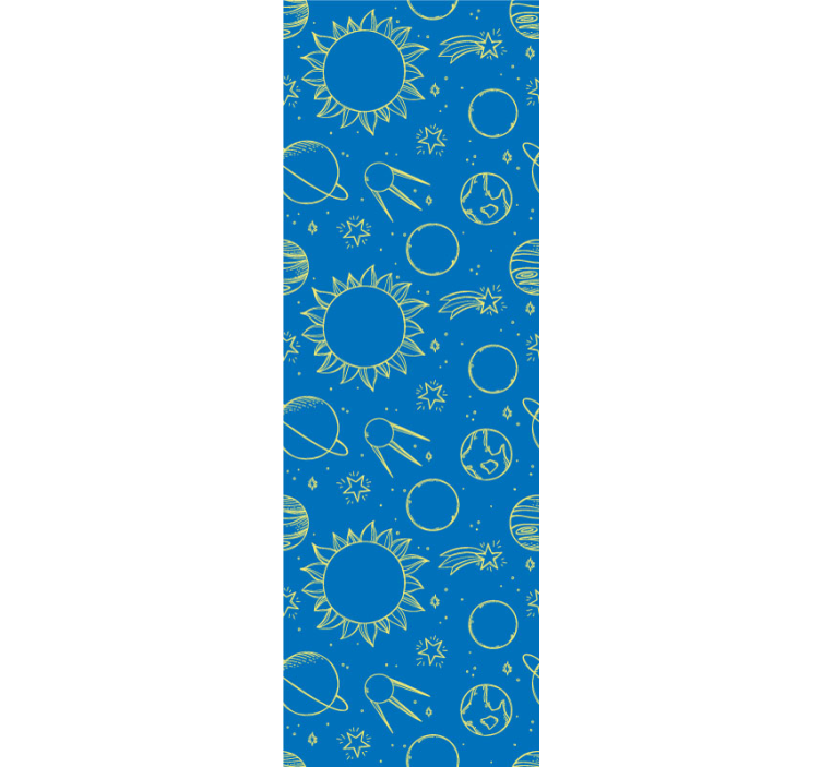 Space-Themed Background wallpaper for the nursery - TenStickers