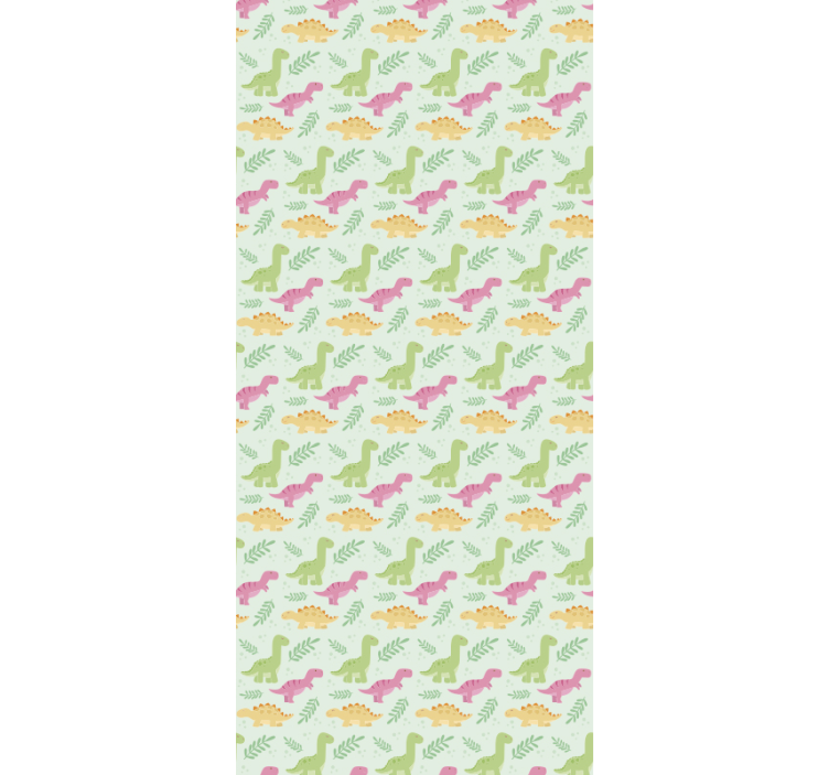 Pastel Dinosaur Pattern dino wallpaper - TenStickers