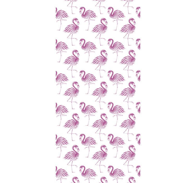 Flamingo Motif cute animal wallpaper - TenStickers