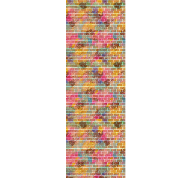 Brick wallpaper colorful brick mosaic - TenStickers