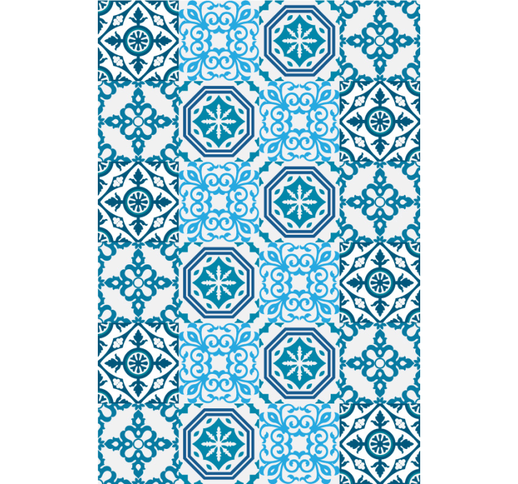 Ornamental Tile Pattern tiles wallpaper - TenStickers