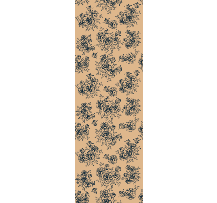 Ornate Botanicals wallpaper flowery - TenStickers